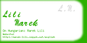 lili marek business card